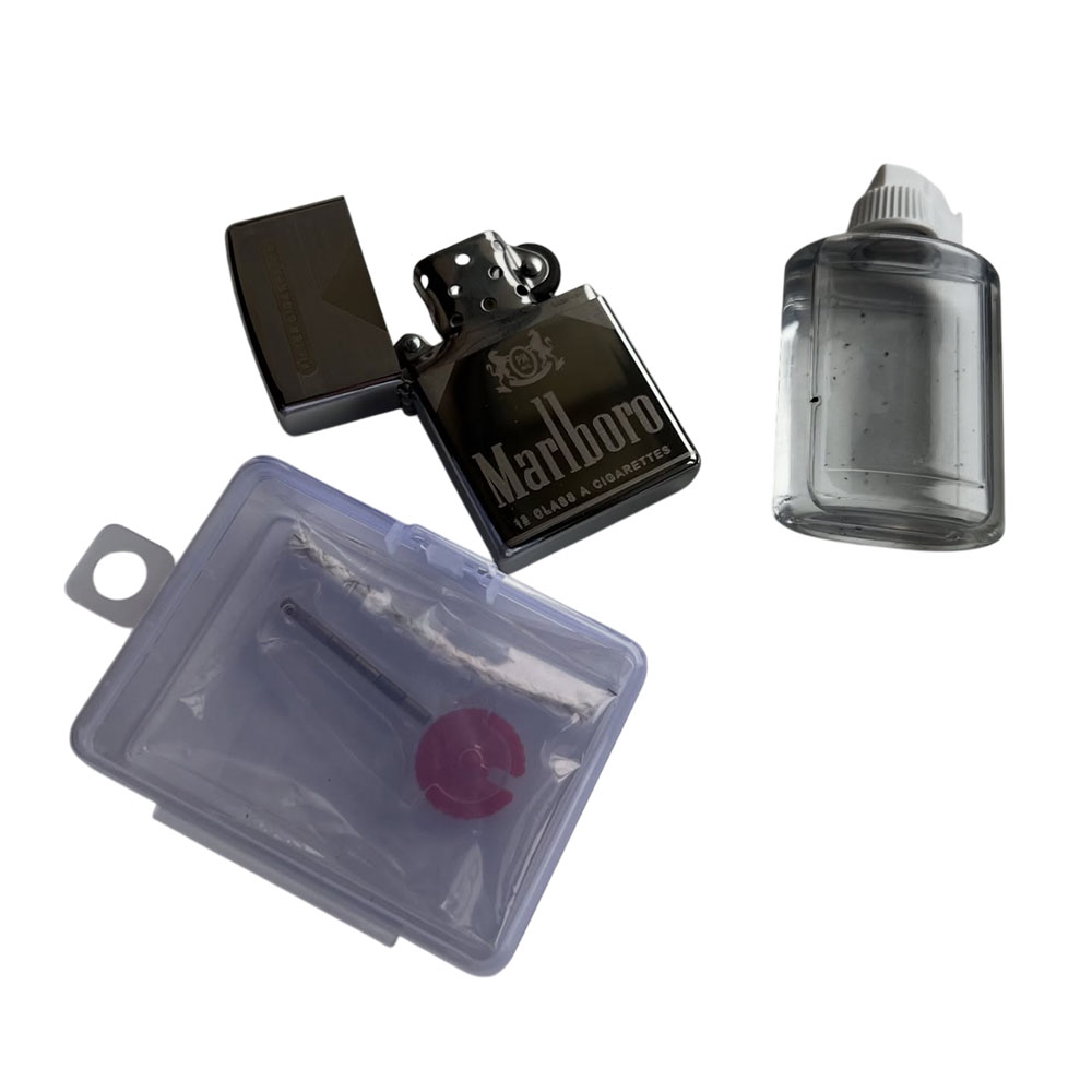 Black Chrome 'Filter Cigarette' Pocket Lighter - 2