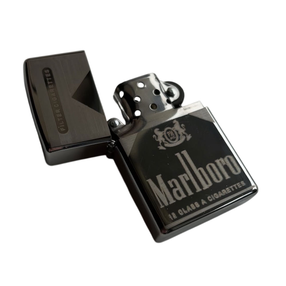 Black Chrome 'Filter Cigarette' Pocket Lighter