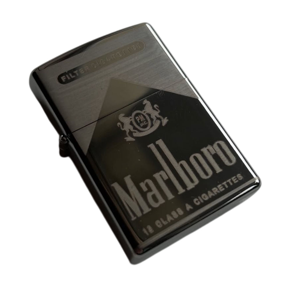 Black Chrome 'Filter Cigarette' Pocket Lighter - 3