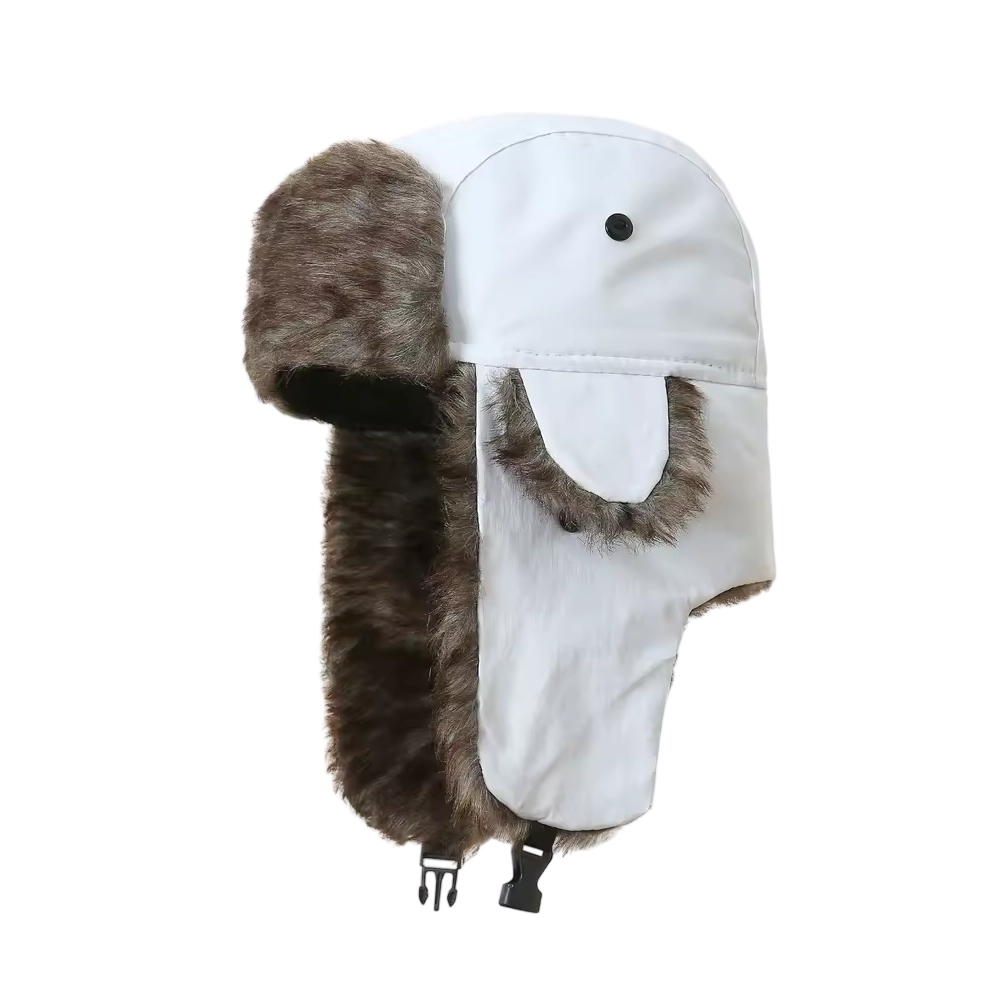 Faux Fur Lined Trapper Aviator Hat