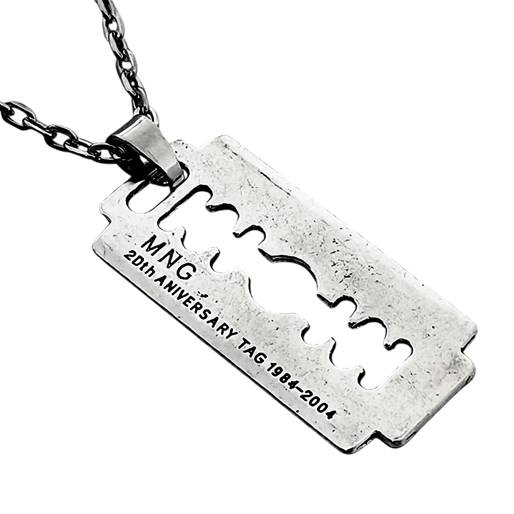 MNG 20th Anniversary Razor Blade Pendant Necklace