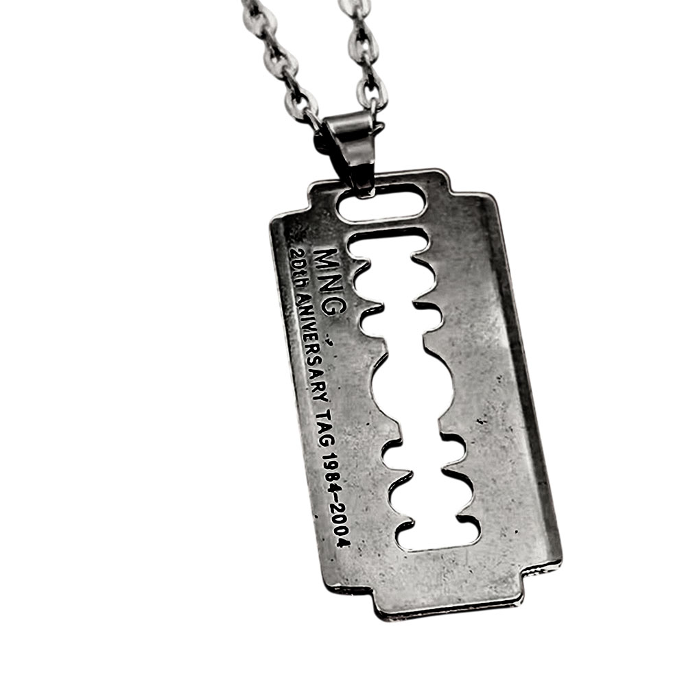 MNG 20th Anniversary Razor Blade Pendant Necklace