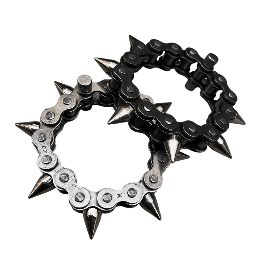 Industrial Motorcycle Chain Spiked Bracelet