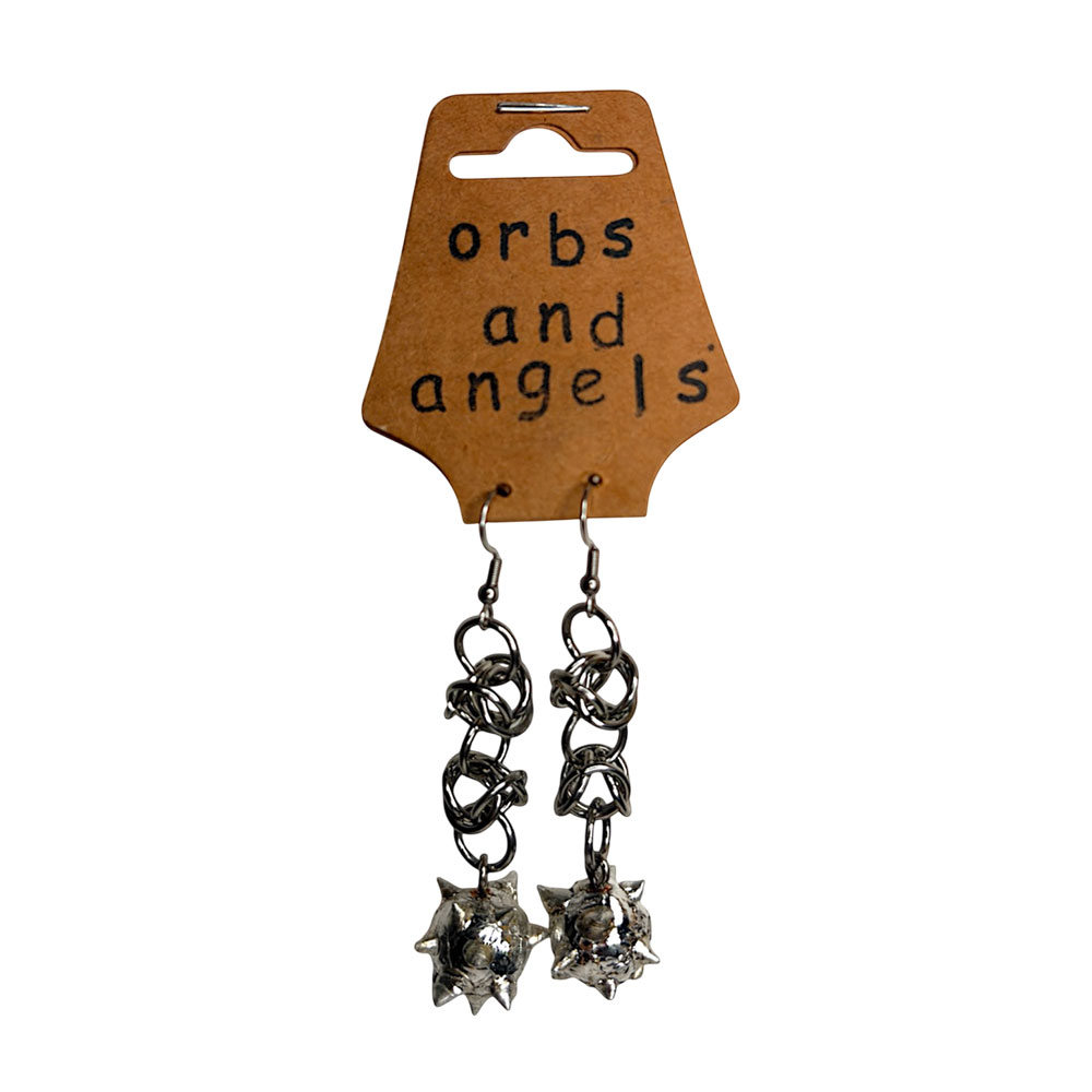 Flail Spiky Chainmail Earrings