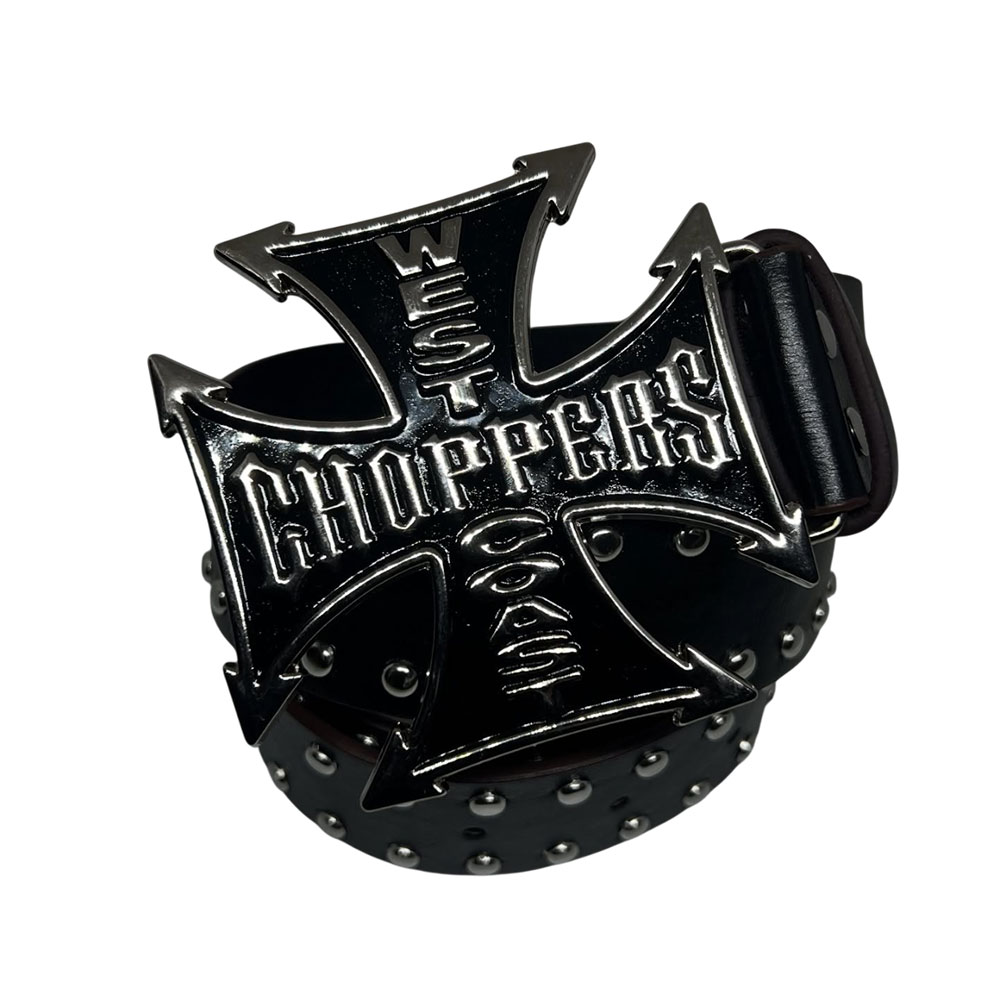 West Coast Choppers Iron Cross Studded Belt