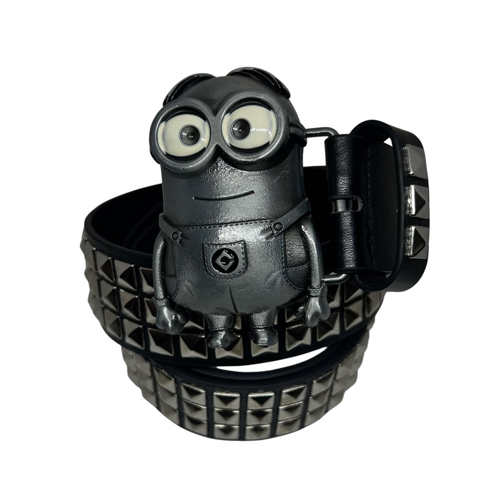 Dark Gunmetal Minion Character Studded Belt