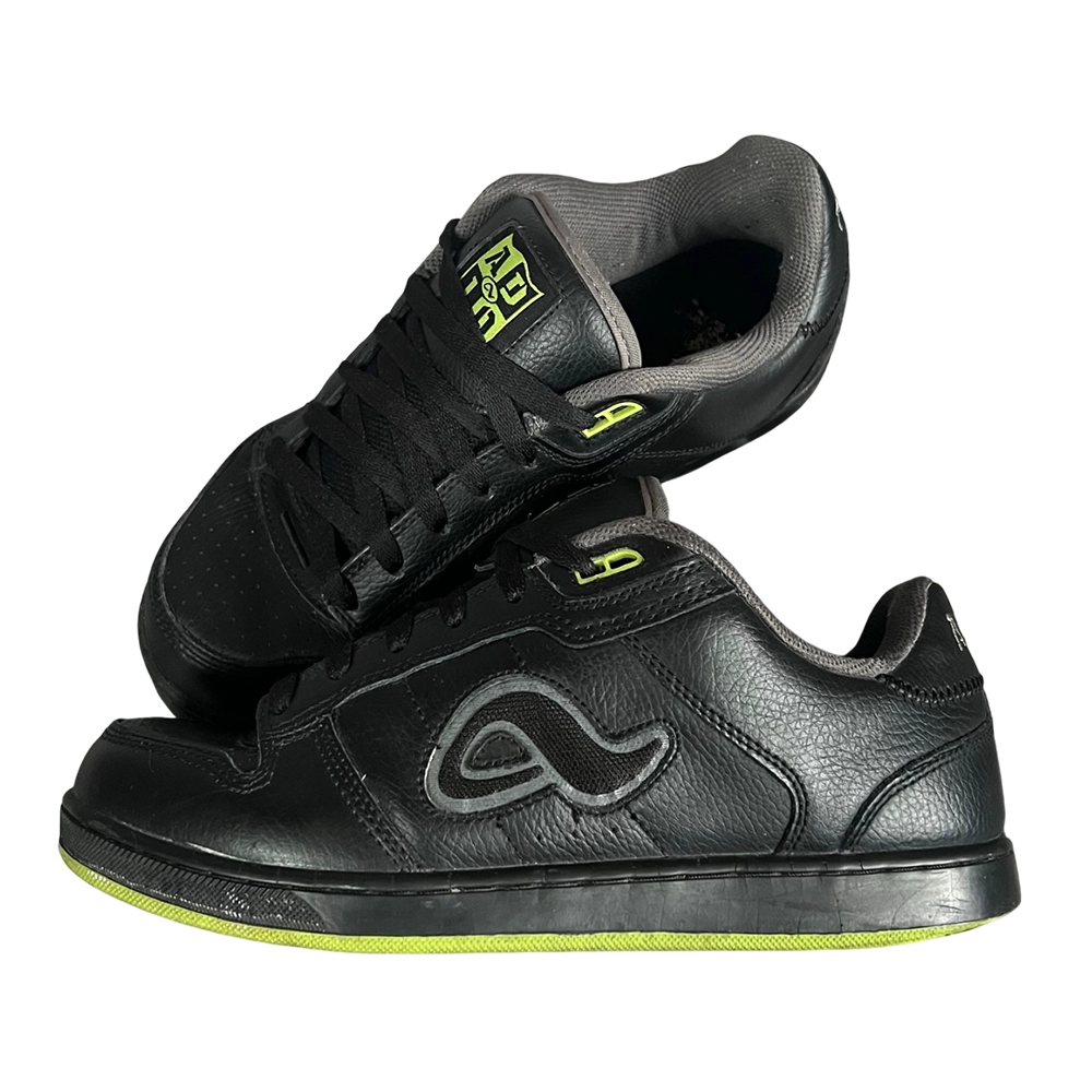 Adio Black & Lime Green Vintage Skate Shoes - 2