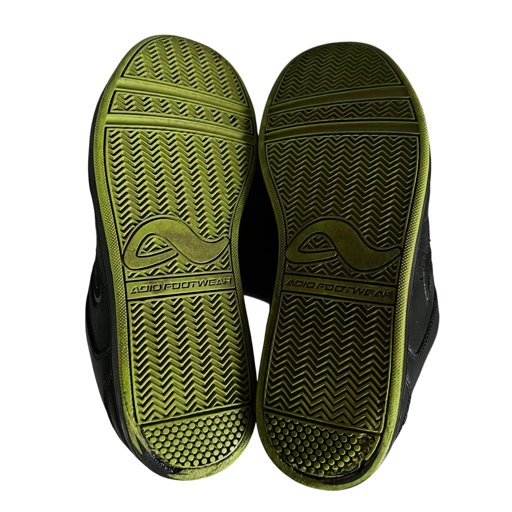Adio Black & Lime Green Vintage Skate Shoes - 5