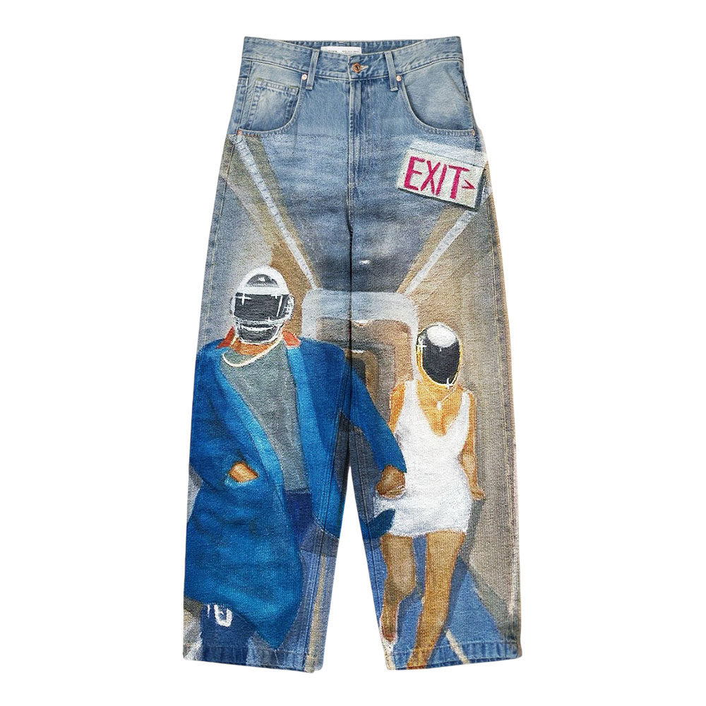Cinematic Kayne Hand-Painted Custom Baggy Jeans
