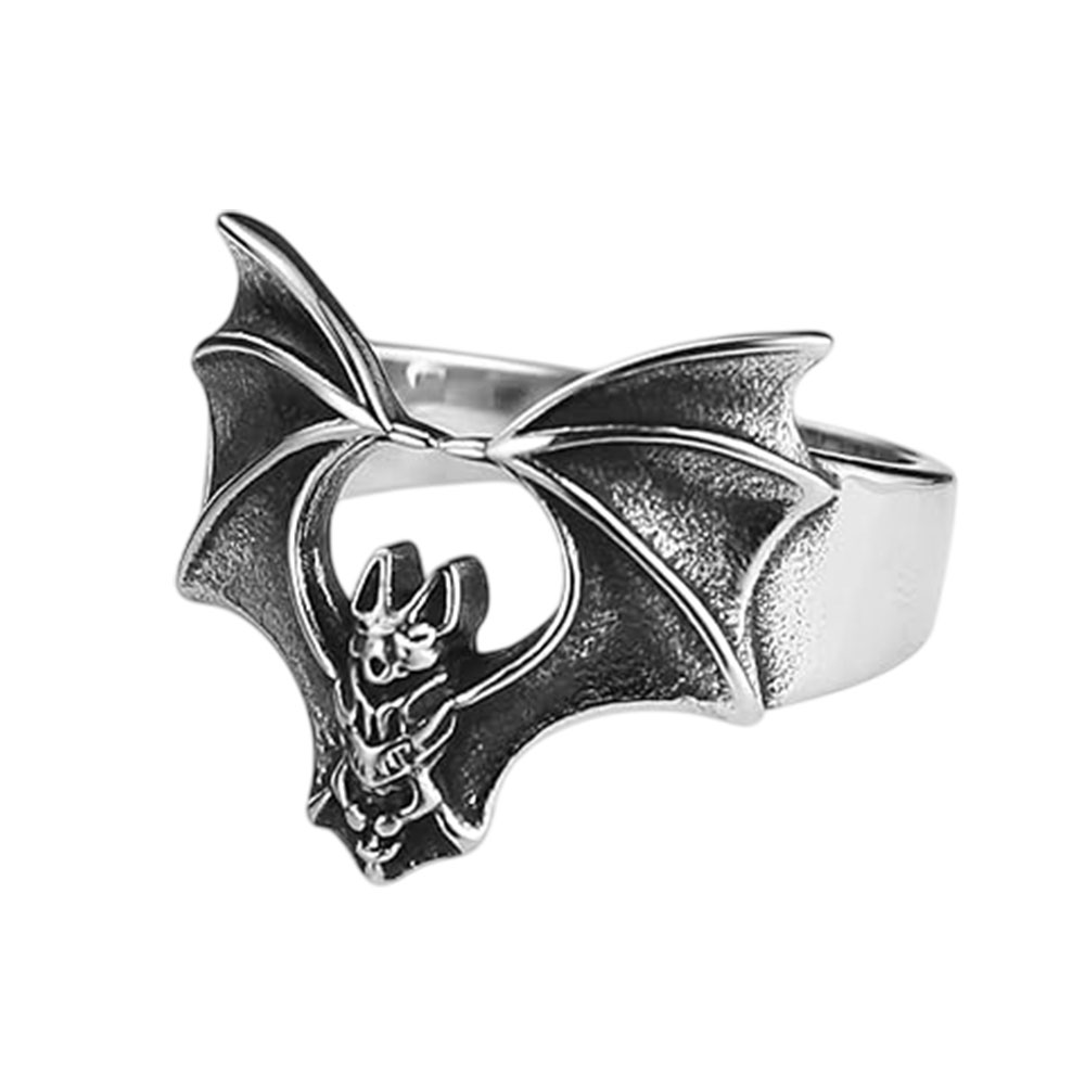 Nocturnal Embrace Bat Wing Adjustable Ring