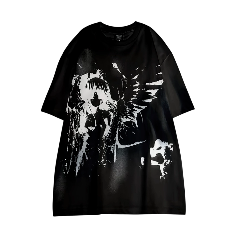 Grunge Angel Graphic T-Shirt