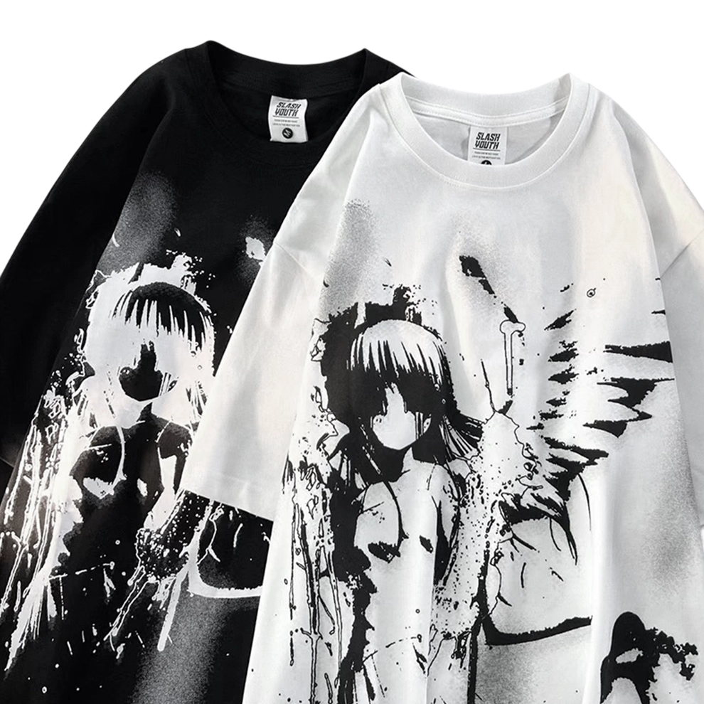 Grunge Angel Graphic T-Shirt