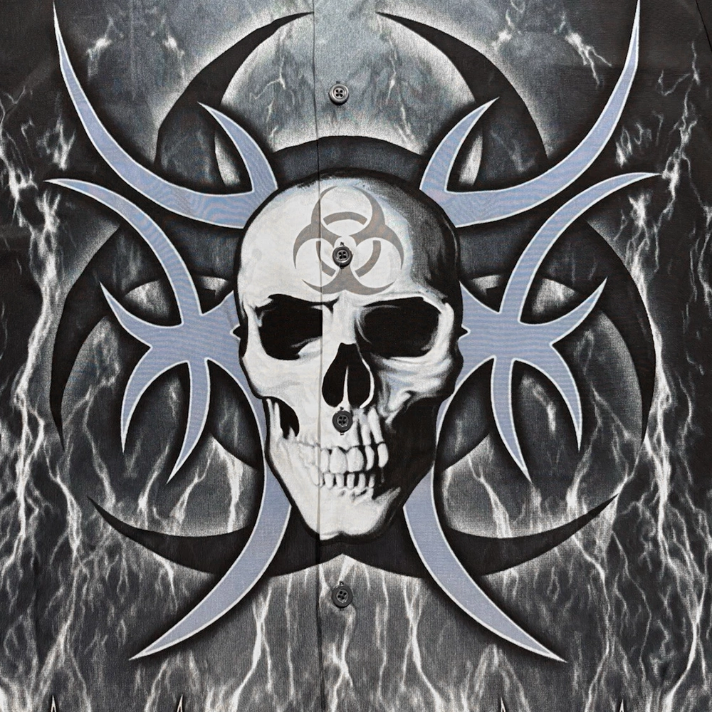 Vintage Sapphire Lounge Mens XL Shirt Skulls 90s 00s Y2K Hip Hop Streetwear