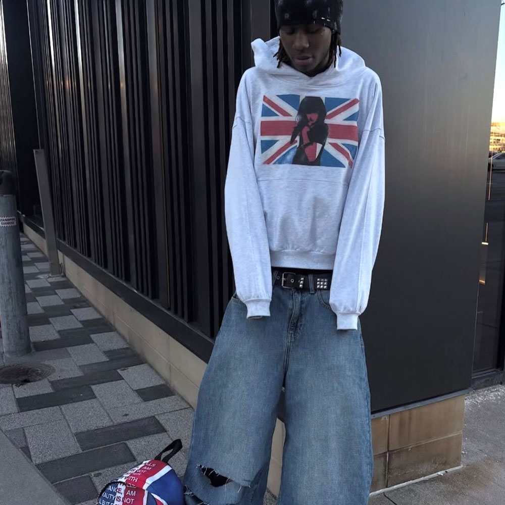 Safety Graphic Punk Streetwear Hoodie