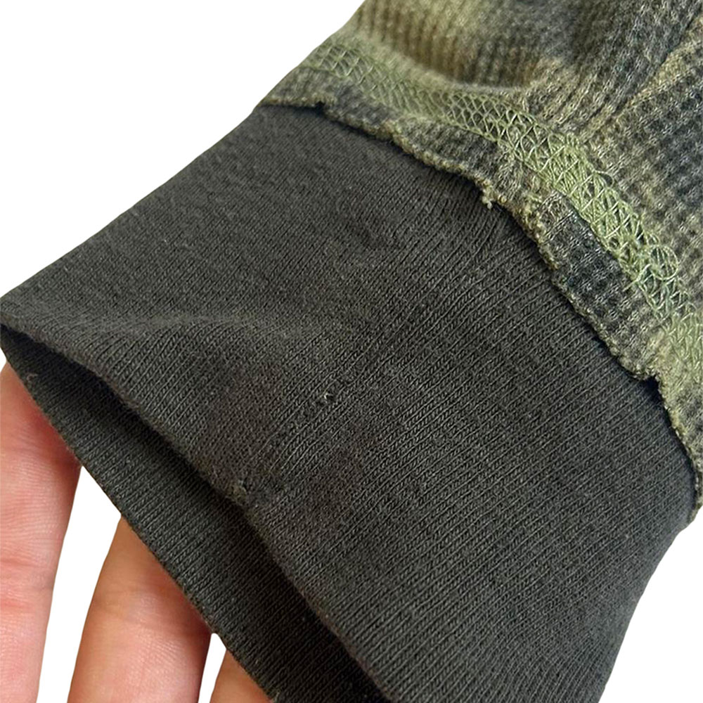 Gothic Skull & Ornate Cross Acid Wash Long Sleeve